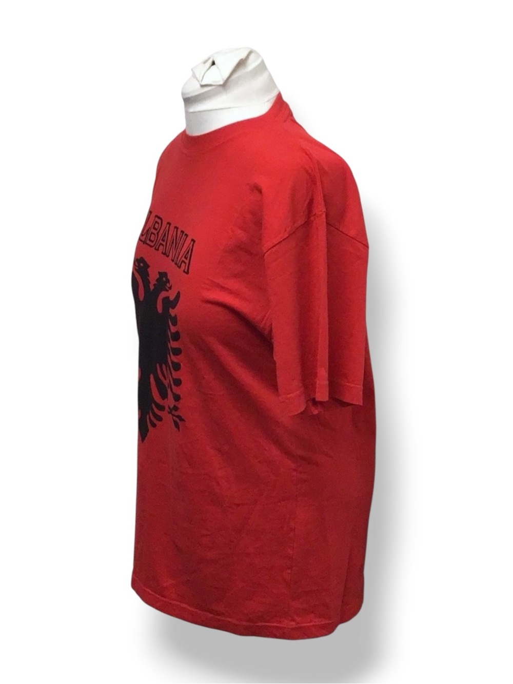 Cultural Unisex Albanian Eagle Emblem Graphic Tee Shirt, Red, size L - Picture 4 of 7